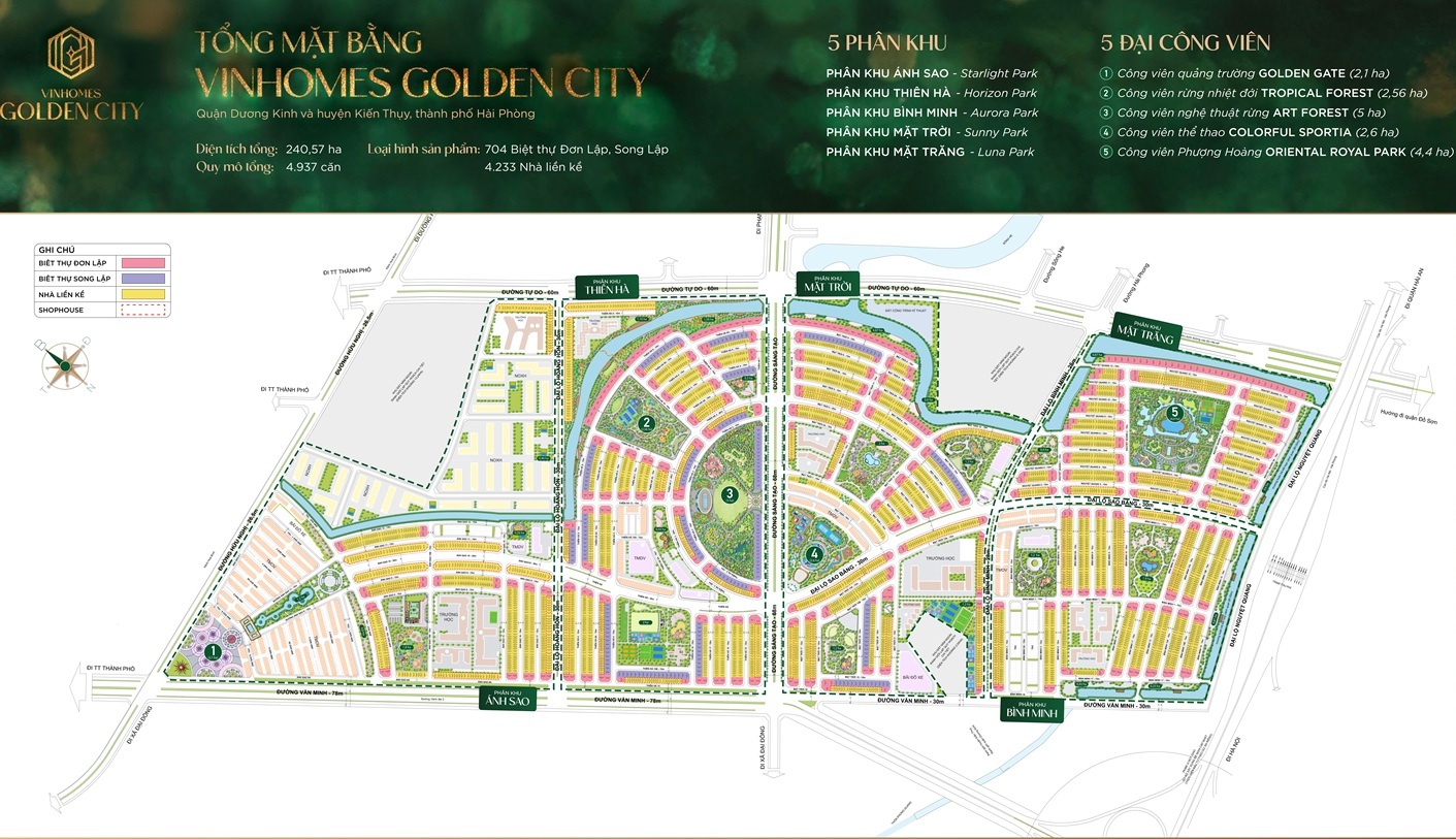 Giới thiệu Khu đô thị Vinhomes Golden City Dương Kinh Hải Phòng