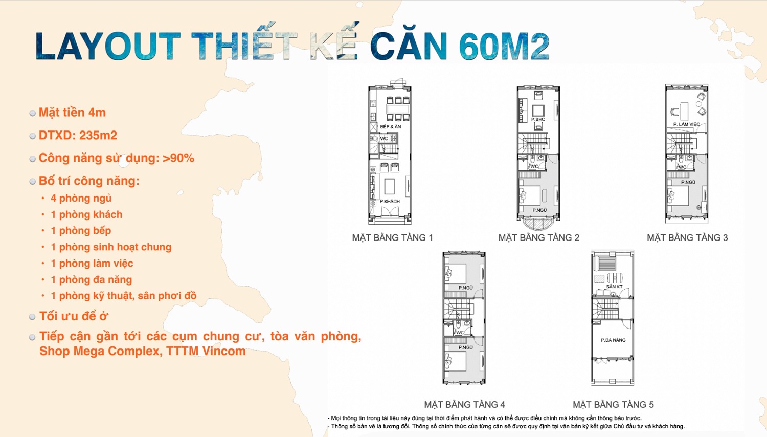 Layout Thiết kế căn 60m2 phân khu Thời Đại Vinhomes Ocean Park 3