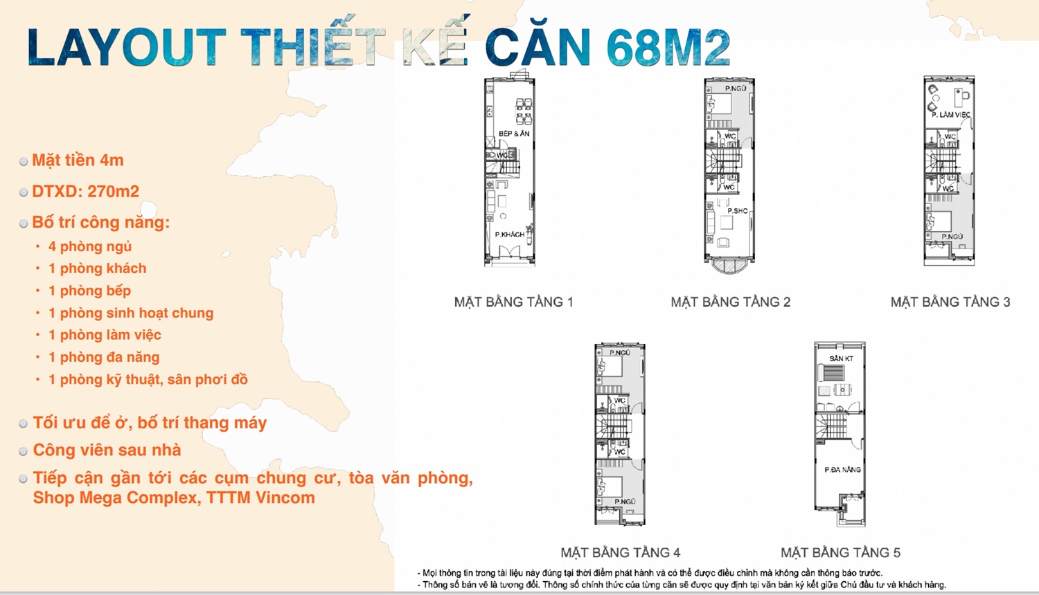 Layout thiết kế căn 68m2 Phân Khu Thời Đại Vinhomes Ocean Park 3