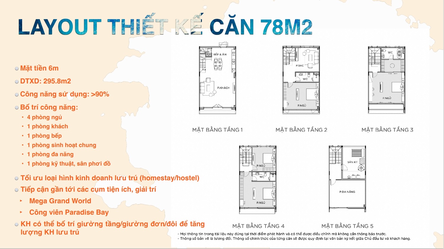 Layout thiết kế căn 78m2 Phố Biển Vinhomes Ocean Park 3