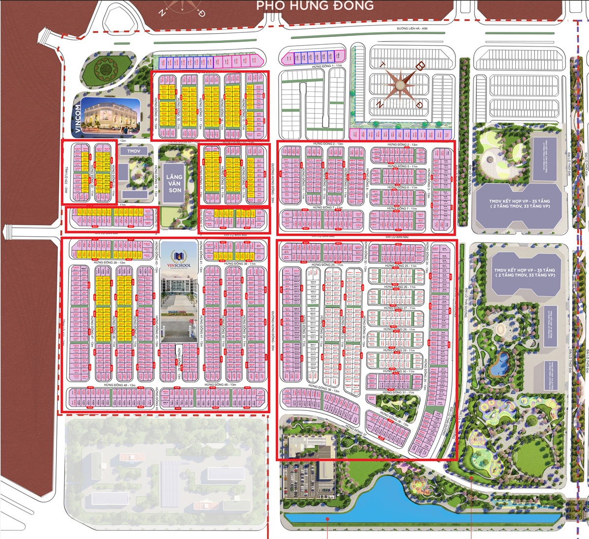Bán liền kề Hừng Đông Vinhomes Wonder City Đan Phượng