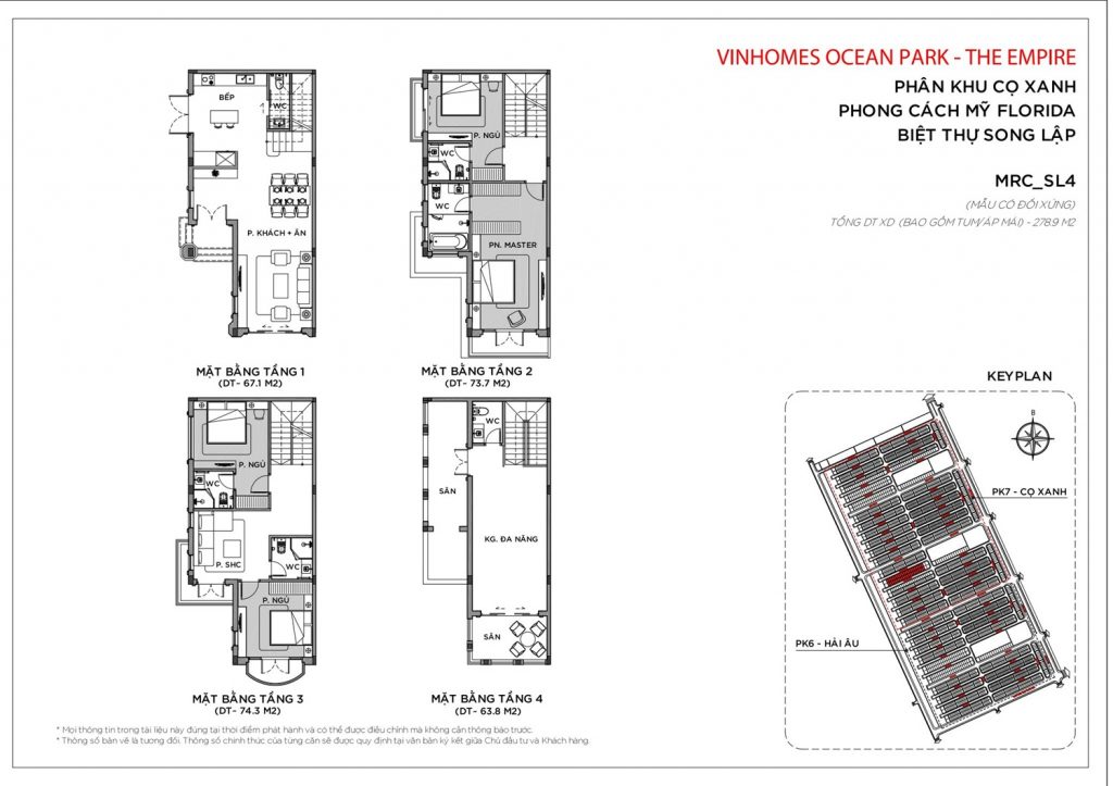 Layout thiết kế biệt thự Cọ Xanh