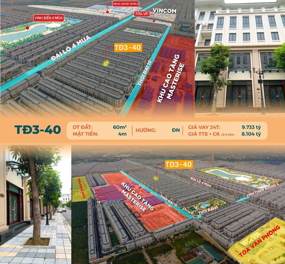 Thời Đại 3 lô 40 Vinhomes Ocean Park 3