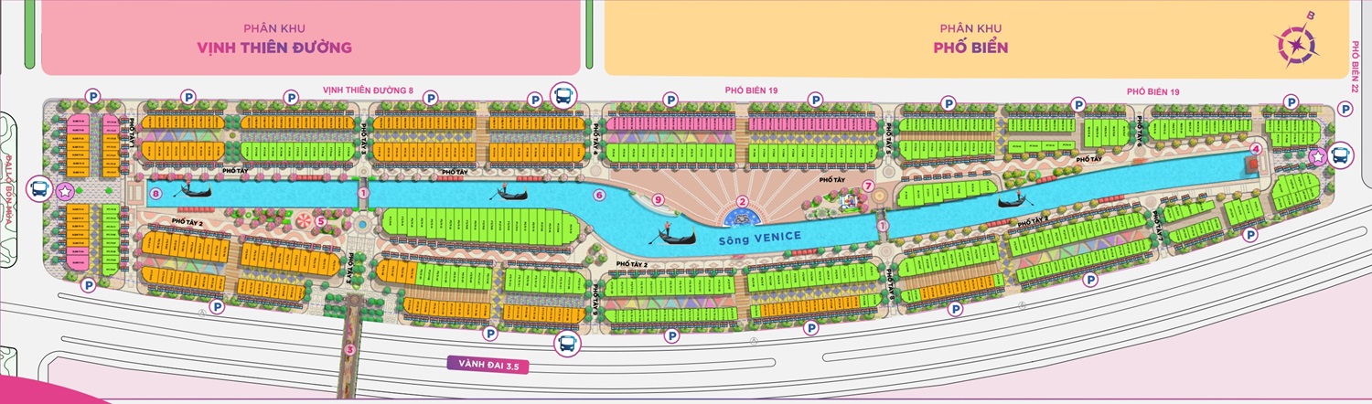 Phân khu Venice Mega Grand Wold Hà Nội 481 căn
