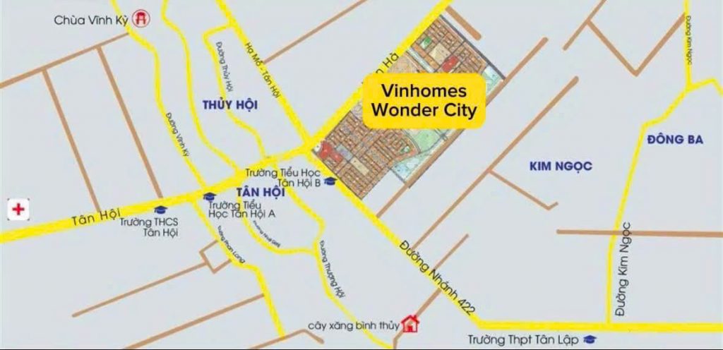 Vị trí Vinhomes Wonder City Đan Phượng