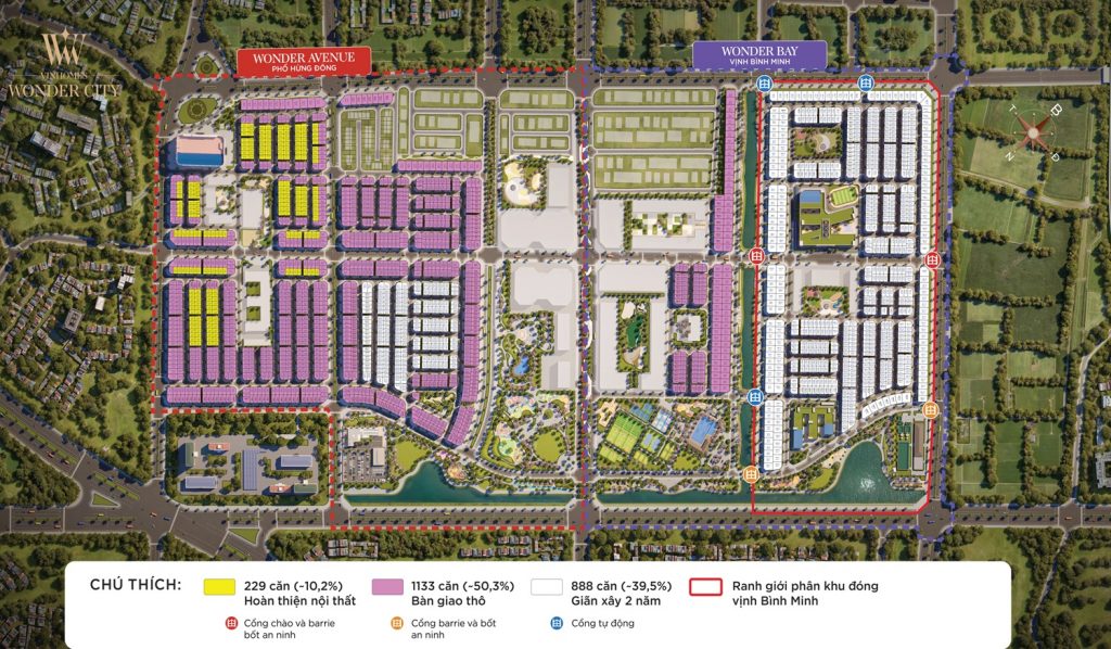 Mặt bằng phân khu Vinhomes Wonder City Đan Phượng