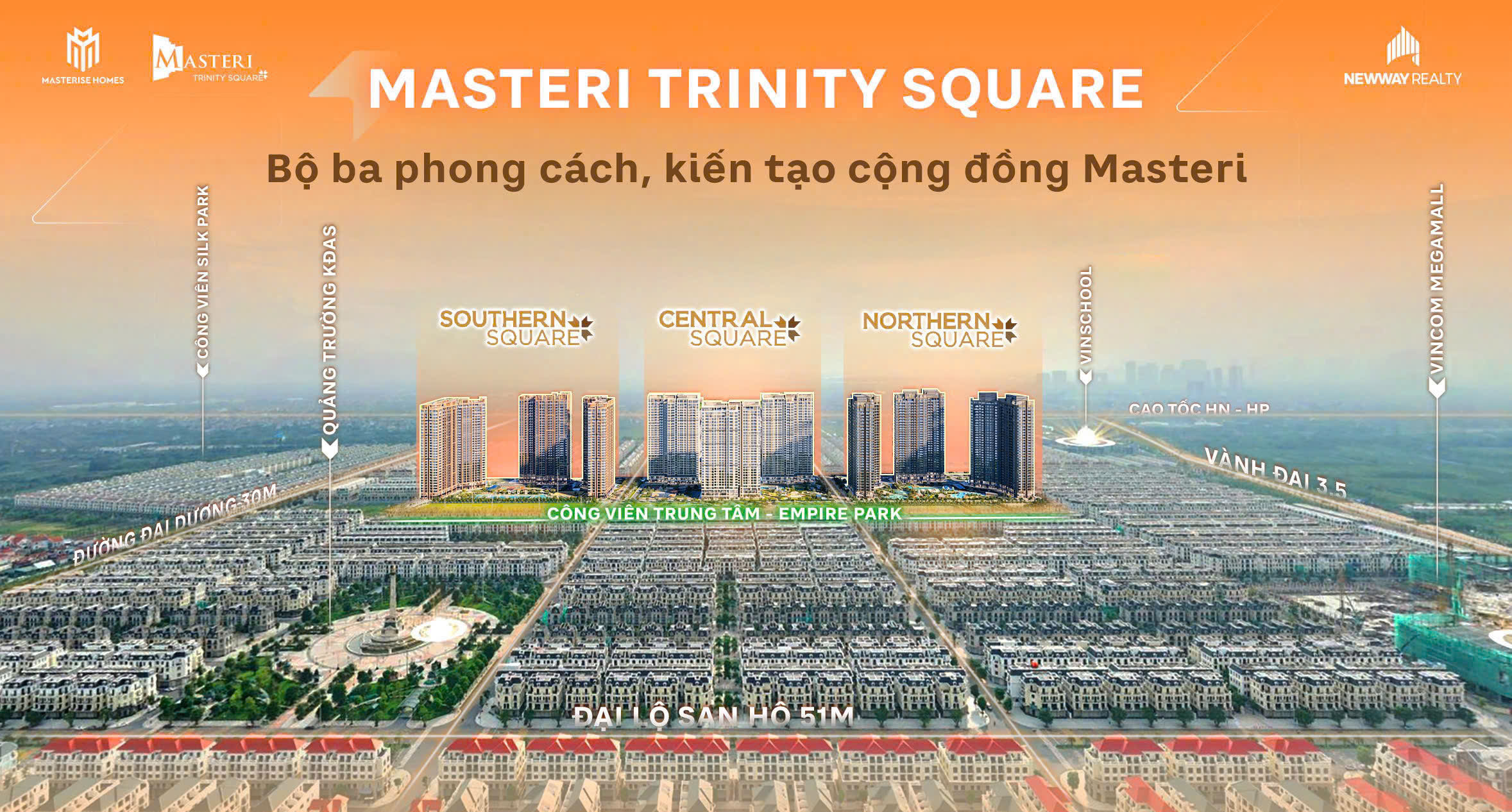 Masteri Trinity Square – Tâm điểm sống thượng lưu tại trung tâm Ocean Park 2