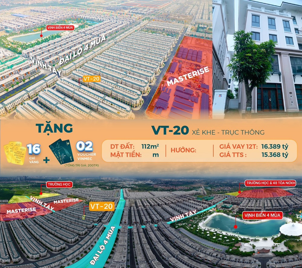 Bán liền kề Vịnh Tây 20 Vinhomes Ocean Park 3 The Crown Hưng Yên