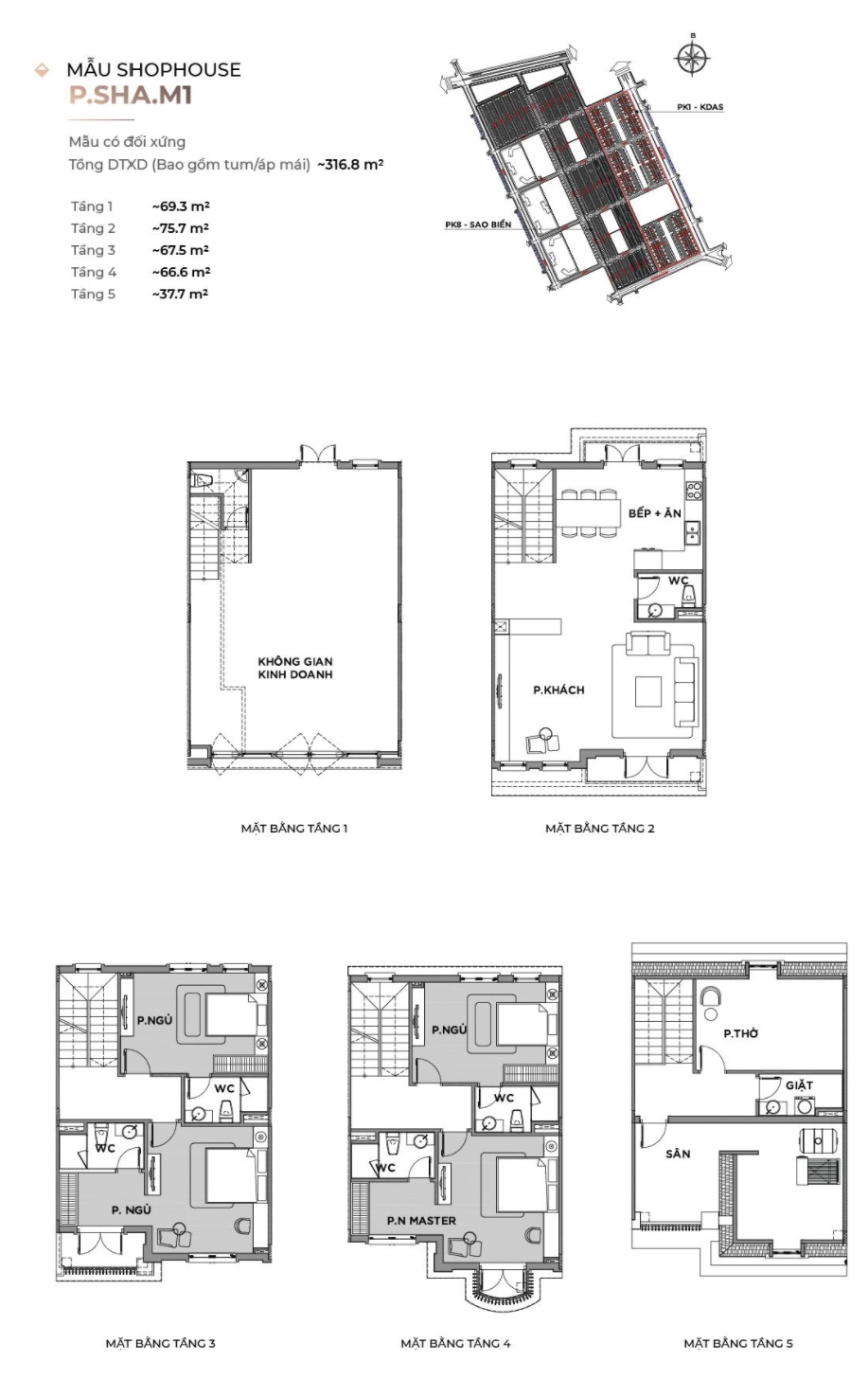 Layout Shophouse Kinh Đô Ánh Sáng Vinhomes Ocp2
