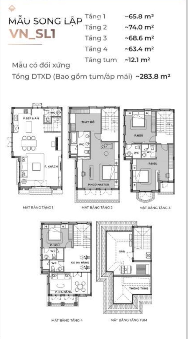 Layout thiết kế đơn lập Vinhomes Ocean Park 2 The Empire