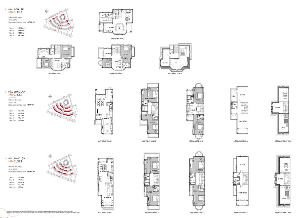 Layout thiết kế biệt thự đơn lập song lập Ngọc Trai Vinhomes Ocean Park 2