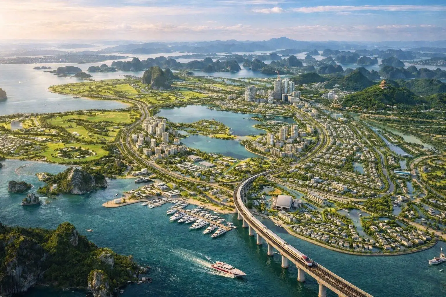 Kỳ Quan Châu Á – linh hồn kiến trúc Á Đông tại Vinhomes Hạ Long Xanh